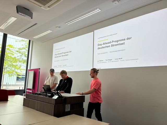Dreiköpfiges Team startet seine Day-Ahead-Prognose-Präsentation