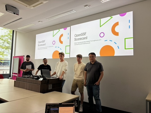 Team präsentiert die OpenSSF-Scorecard-Ergebnisse seines Repositories